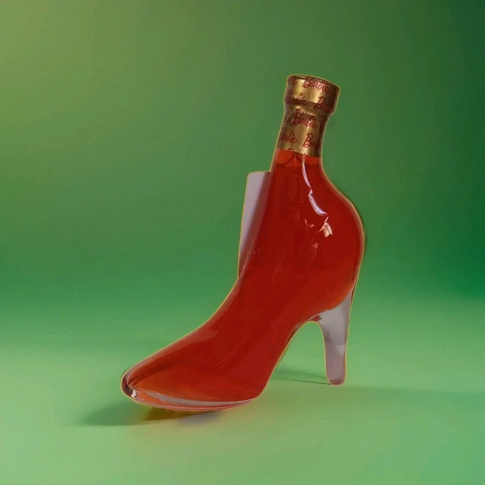 Barbie Bubbly Drink Topper Strawberry In Glass Heel Shoe Collectible Party Theme